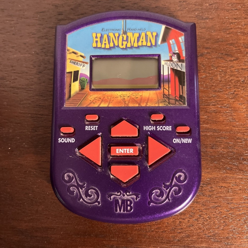 Vintage 2002 Milton Bradley Hangman Electronic Handheld Game Tested Works Words